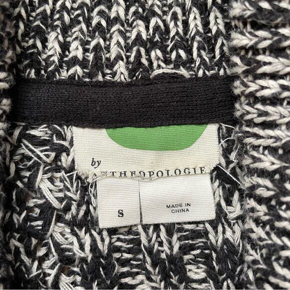 Anthropologie Black and White Knitted Cardigan - Size: Small - Picture 3 of 5